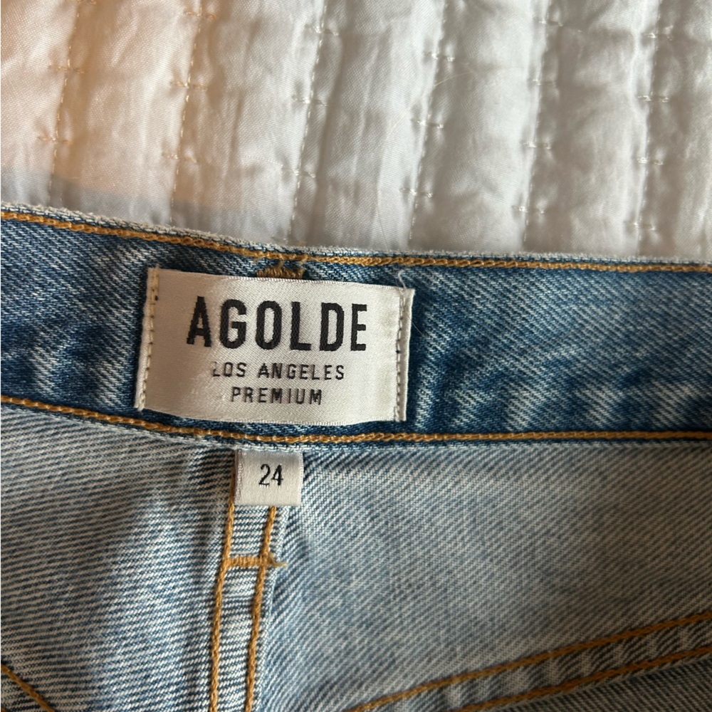 Agolde High Rise Light Blue Jeans - Picture 4 of 4
